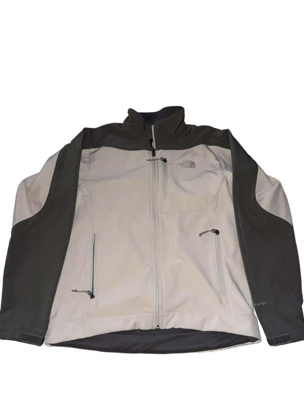 The North Face Apex Softshell Jacket Size M White Gray TNF Apex
